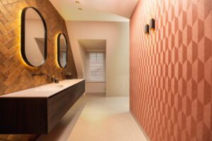 Badkamer met Arte behang
