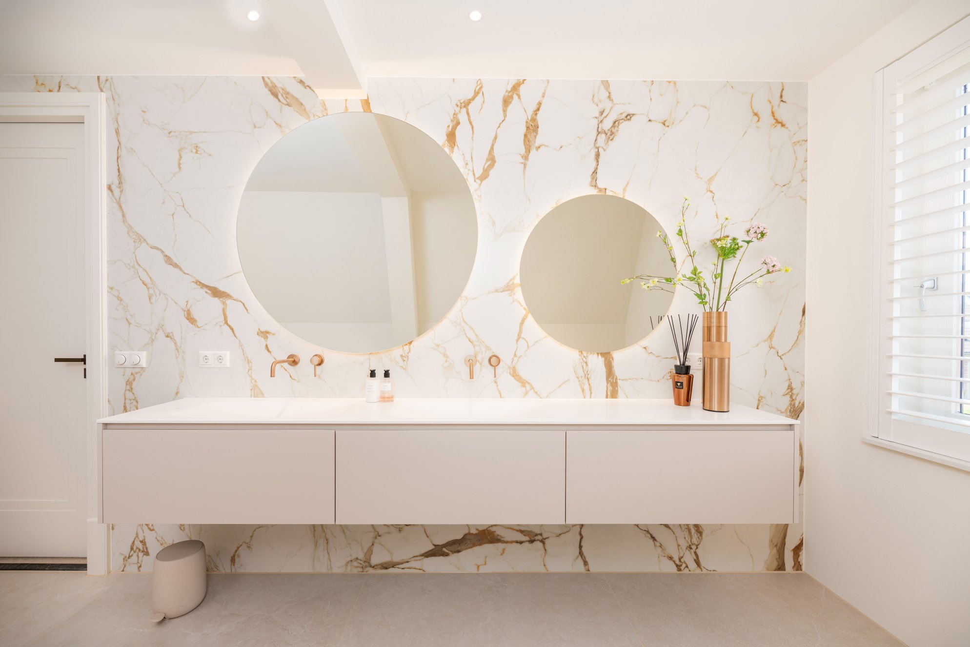 Badkamer ronde spiegels